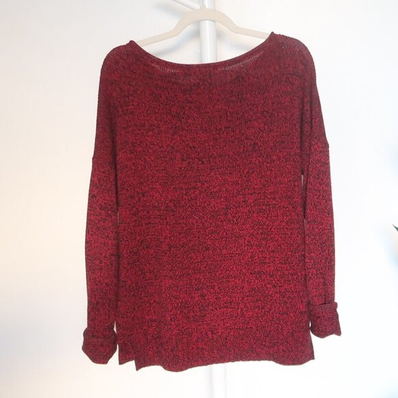Ralph Lauren Jeans Burgundy & Black Boat Neck Long Sleeve Pullover Sweater Sz. M - Picture 10 of 16